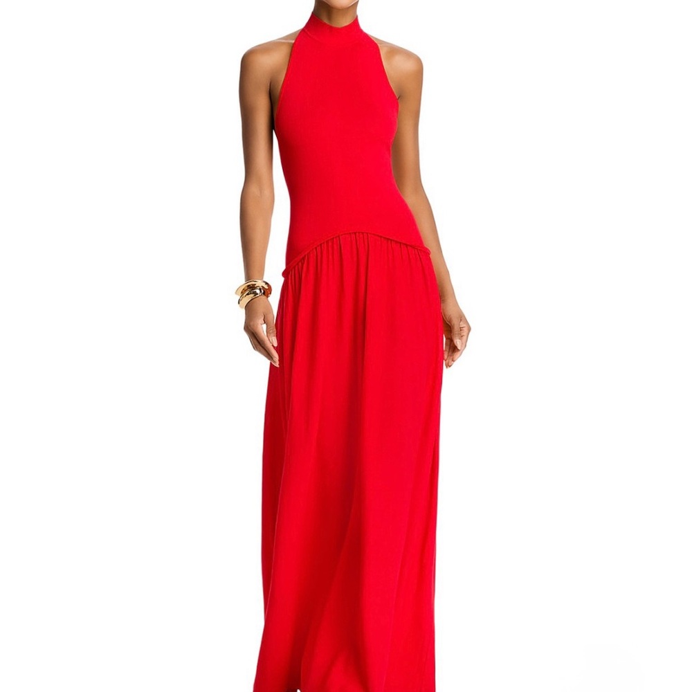 SOLID & STRIPED Vibrant Red Maxi Dress